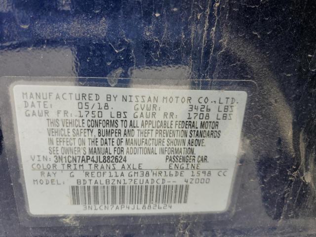 Photo 11 VIN: 3N1CN7AP4JL882624 - NISSAN VERSA S 