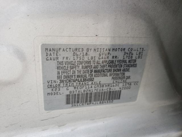 Photo 9 VIN: 3N1CN7AP4JL884552 - NISSAN VERSA S 