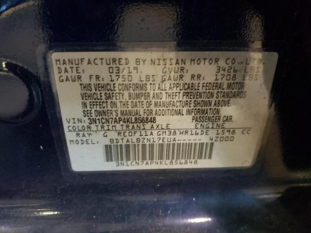 Photo 11 VIN: 3N1CN7AP4KL856848 - NISSAN VERSA S 