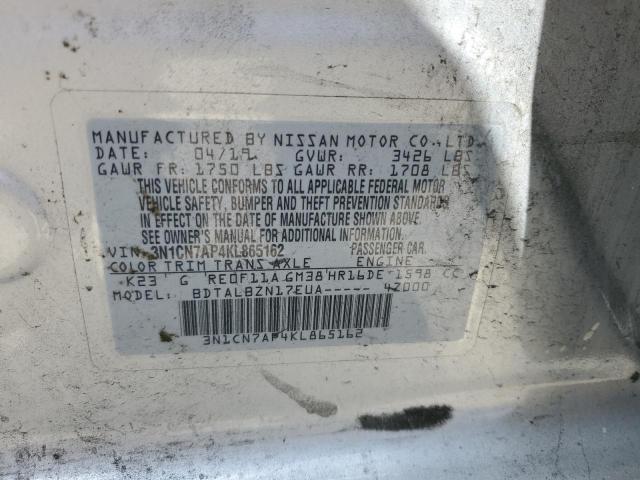 Photo 11 VIN: 3N1CN7AP4KL865162 - NISSAN VERSA S 