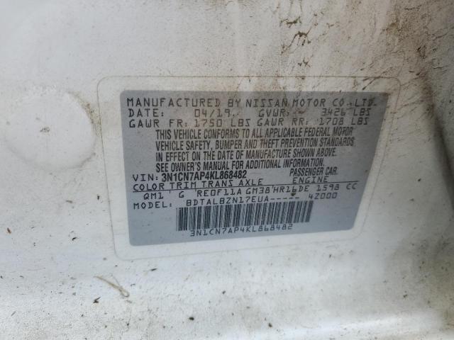 Photo 11 VIN: 3N1CN7AP4KL868482 - NISSAN VERSA S 