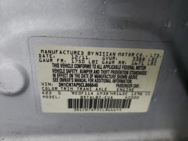 Photo 11 VIN: 3N1CN7AP5CL866645 - NISSAN VERSA 