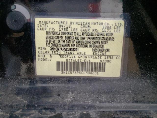 Photo 9 VIN: 3N1CN7AP5CL908201 - NISSAN VERSA S 