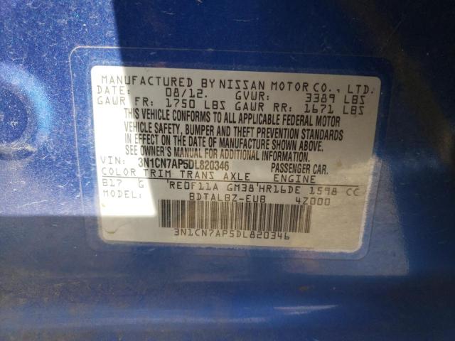 Photo 9 VIN: 3N1CN7AP5DL820346 - NISSAN VERSA S 