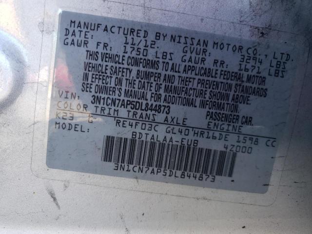 Photo 12 VIN: 3N1CN7AP5DL844873 - NISSAN VERSA S 