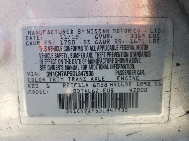 Photo 9 VIN: 3N1CN7AP5DL847935 - NISSAN VERSA S 