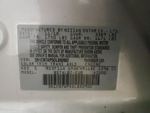 Photo 9 VIN: 3N1CN7AP5DL850902 - NISSAN VERSA 