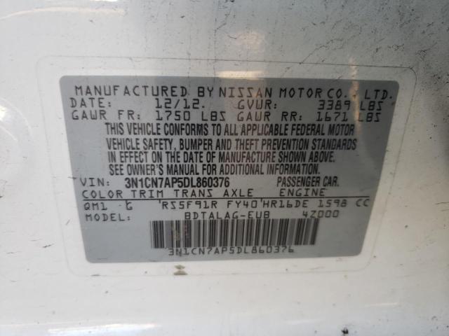 Photo 9 VIN: 3N1CN7AP5DL860376 - NISSAN VERSA S 