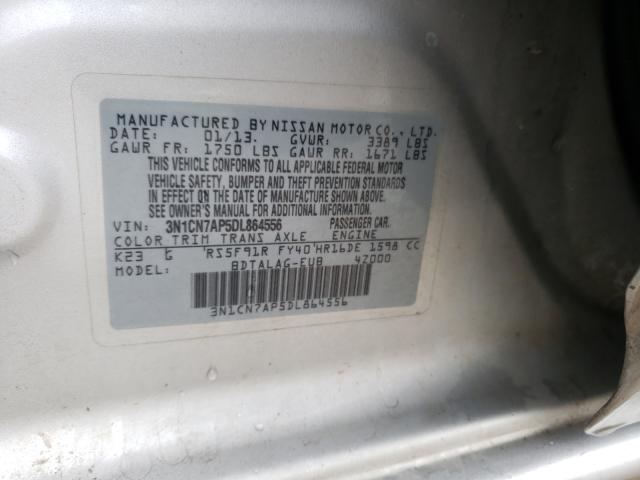 Photo 9 VIN: 3N1CN7AP5DL864556 - NISSAN VERSA S 