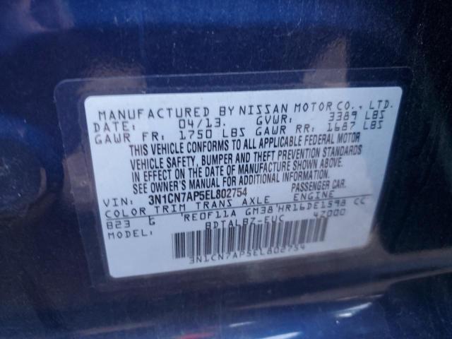 Photo 12 VIN: 3N1CN7AP5EL802754 - NISSAN VERSA 