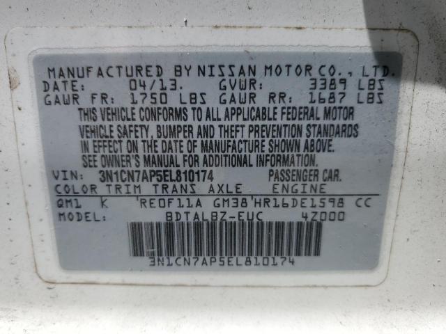 Photo 11 VIN: 3N1CN7AP5EL810174 - NISSAN VERSA 