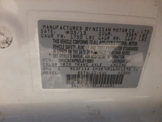 Photo 9 VIN: 3N1CN7AP5EL811681 - NISSAN VERSA S 