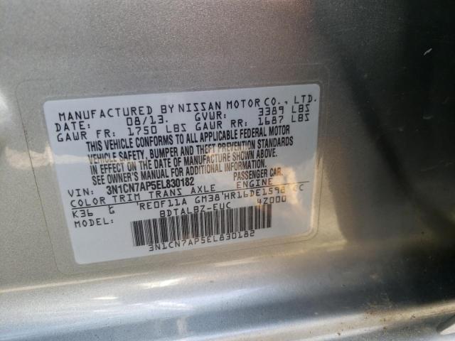 Photo 11 VIN: 3N1CN7AP5EL830182 - NISSAN VERSA S 