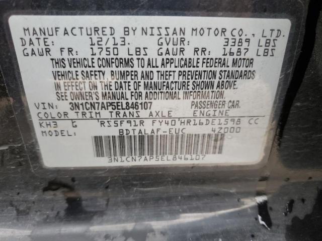 Photo 11 VIN: 3N1CN7AP5EL846107 - NISSAN VERSA 