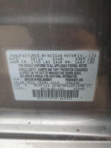 Photo 11 VIN: 3N1CN7AP5EL860931 - NISSAN VERSA S 