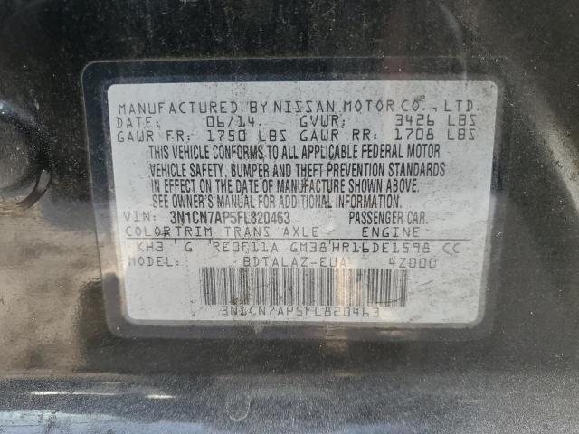 Photo 12 VIN: 3N1CN7AP5FL820463 - NISSAN VERSA 