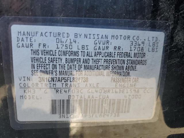 Photo 9 VIN: 3N1CN7AP5FL824738 - NISSAN VERSA S 