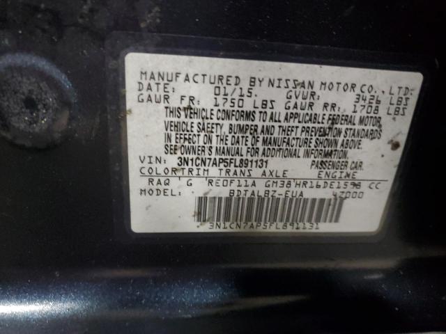 Photo 12 VIN: 3N1CN7AP5FL891131 - NISSAN VERSA 