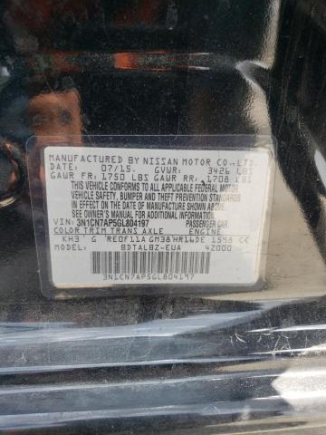 Photo 11 VIN: 3N1CN7AP5GL804197 - NISSAN VERSA 