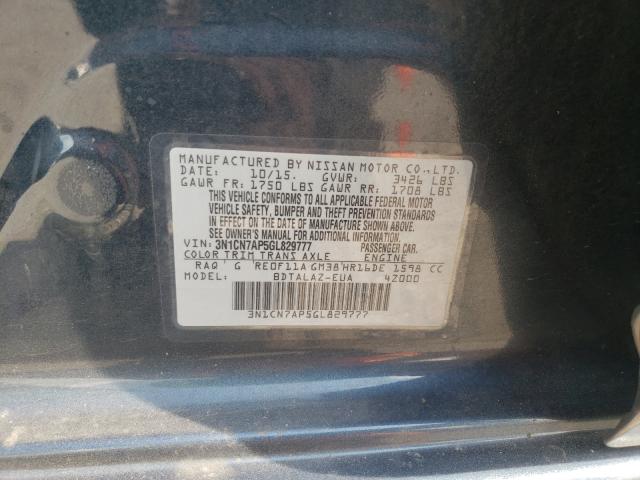 Photo 9 VIN: 3N1CN7AP5GL829777 - NISSAN VERSA S 