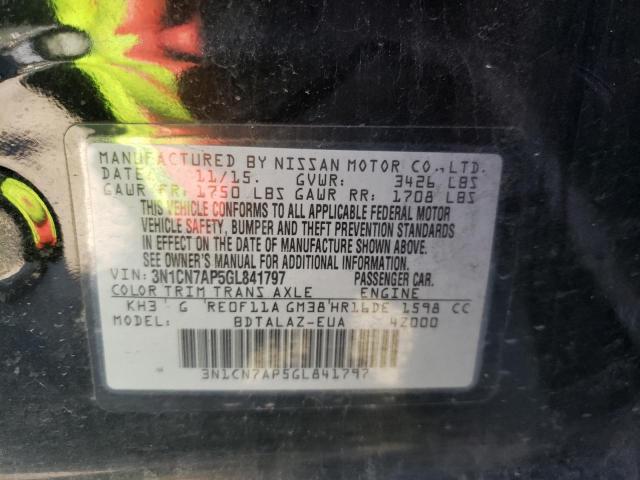 Photo 12 VIN: 3N1CN7AP5GL841797 - NISSAN VERSA S 