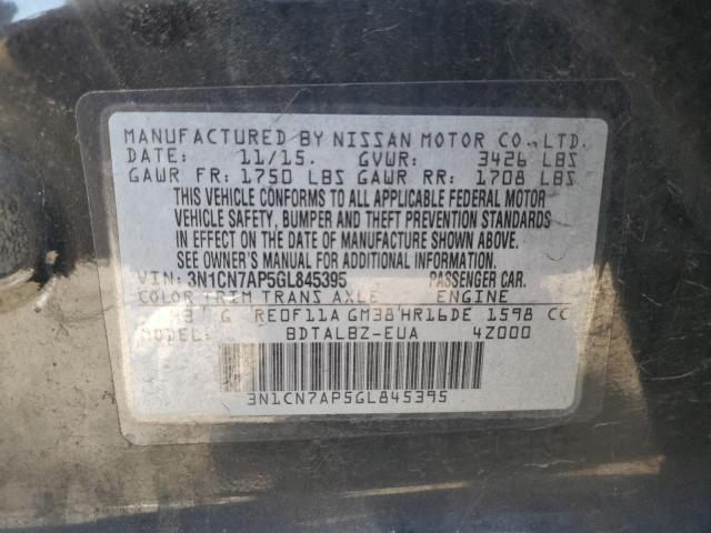 Photo 12 VIN: 3N1CN7AP5GL845395 - NISSAN VERSA S 