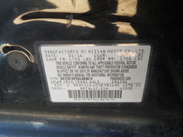 Photo 9 VIN: 3N1CN7AP5GL864674 - NISSAN VERSA S 