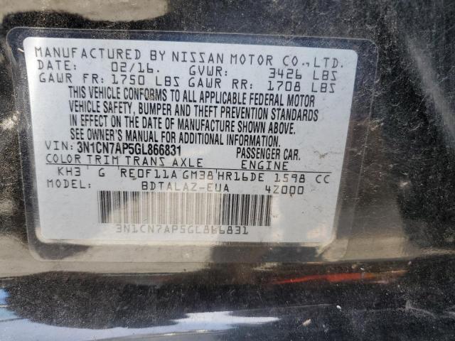 Photo 11 VIN: 3N1CN7AP5GL866831 - NISSAN VERSA 