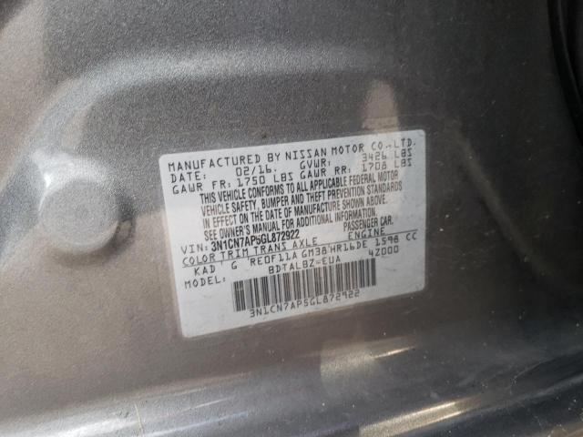 Photo 11 VIN: 3N1CN7AP5GL872922 - NISSAN VERSA S 