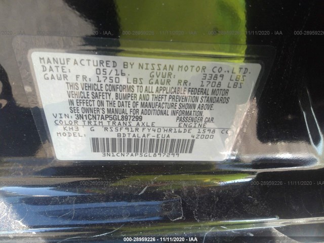 Photo 8 VIN: 3N1CN7AP5GL897299 - NISSAN VERSA 