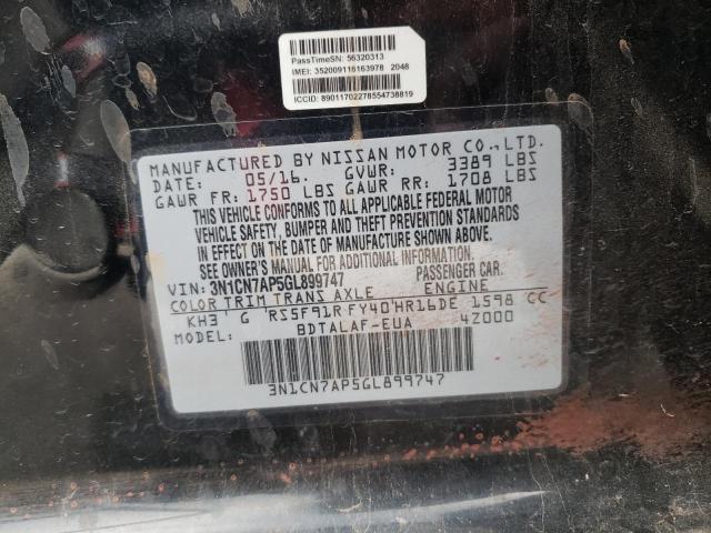 Photo 9 VIN: 3N1CN7AP5GL899747 - NISSAN VERSA S 