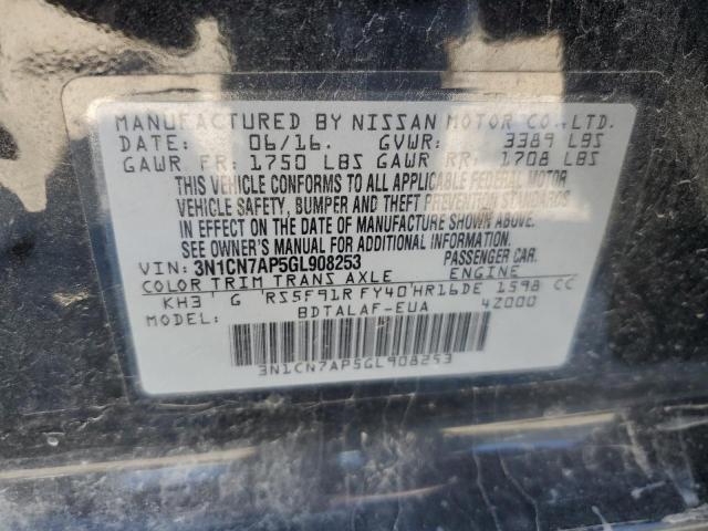 Photo 11 VIN: 3N1CN7AP5GL908253 - NISSAN VERSA S 