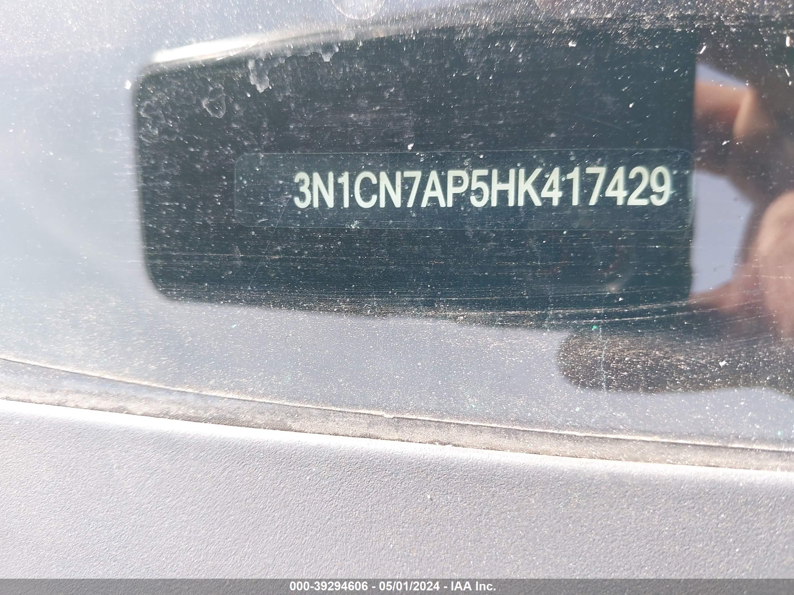 Photo 8 VIN: 3N1CN7AP5HK417429 - NISSAN VERSA 