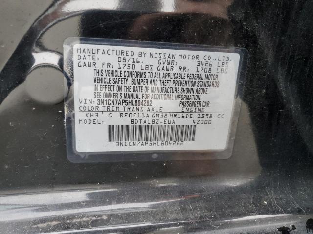 Photo 12 VIN: 3N1CN7AP5HL804282 - NISSAN VERSA 