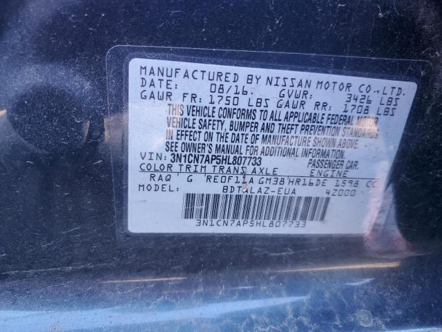 Photo 9 VIN: 3N1CN7AP5HL807733 - NISSAN VERSA S 