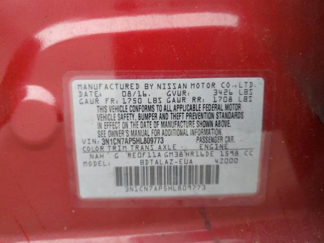 Photo 11 VIN: 3N1CN7AP5HL809773 - NISSAN VERSA 