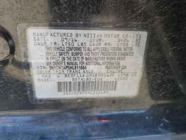 Photo 12 VIN: 3N1CN7AP5HL811684 - NISSAN VERSA 