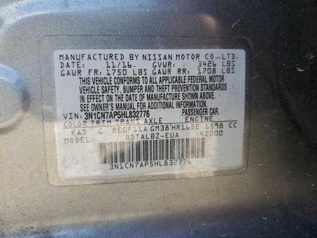 Photo 11 VIN: 3N1CN7AP5HL832776 - NISSAN VERSA 