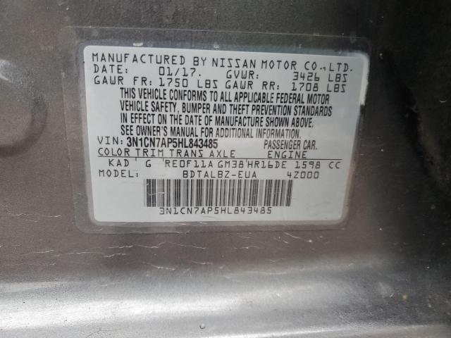 Photo 11 VIN: 3N1CN7AP5HL843485 - NISSAN VERSA S 