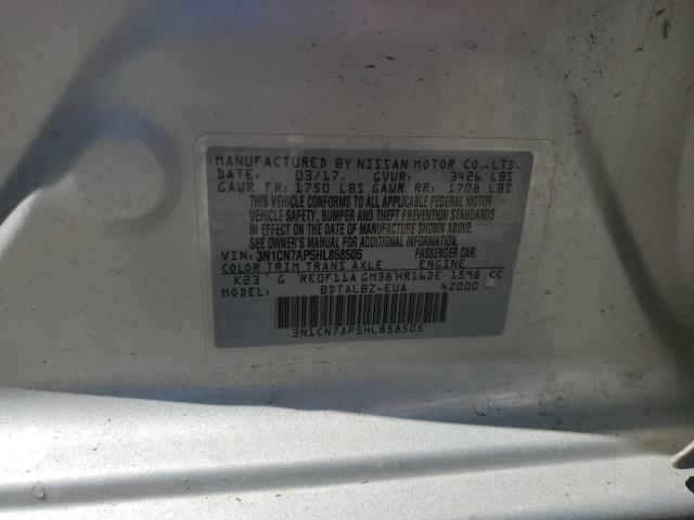 Photo 11 VIN: 3N1CN7AP5HL858505 - NISSAN VERSA S 