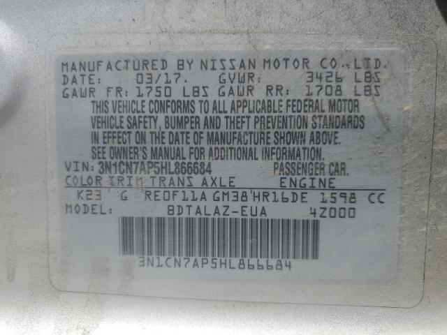 Photo 11 VIN: 3N1CN7AP5HL866684 - NISSAN VERSA 