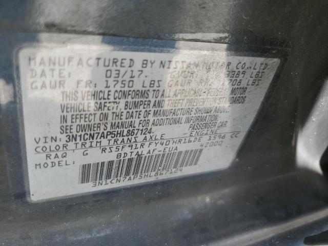 Photo 11 VIN: 3N1CN7AP5HL867124 - NISSAN VERSA 