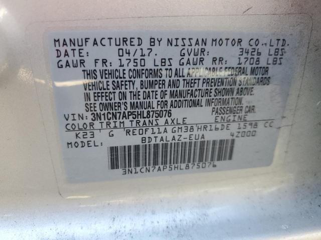 Photo 11 VIN: 3N1CN7AP5HL875076 - NISSAN VERSA 