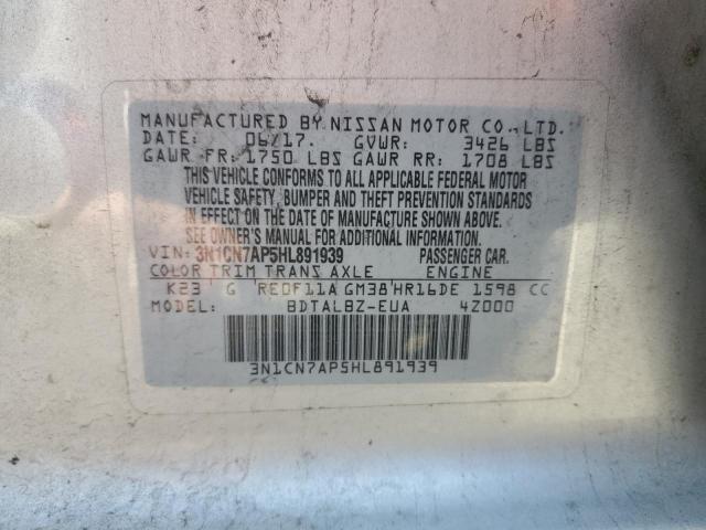 Photo 12 VIN: 3N1CN7AP5HL891939 - NISSAN VERSA S 