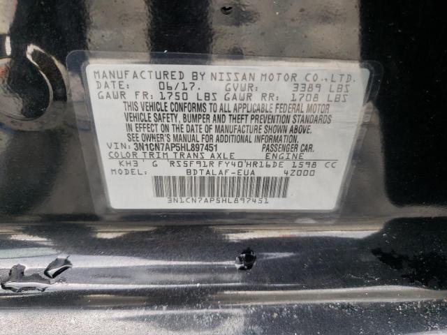 Photo 11 VIN: 3N1CN7AP5HL897451 - NISSAN VERSA 