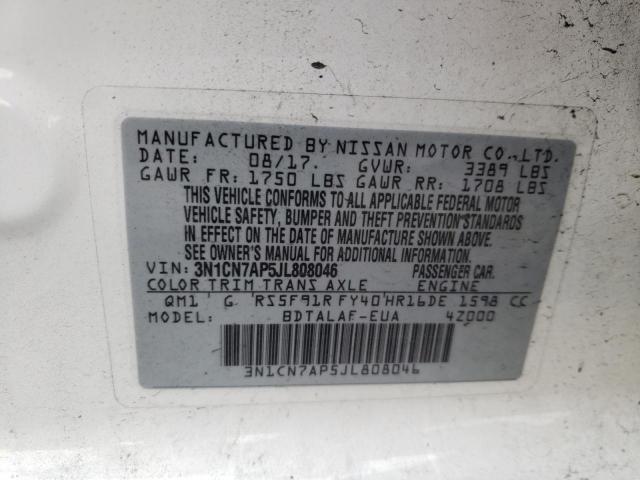 Photo 9 VIN: 3N1CN7AP5JL808046 - NISSAN VERSA 