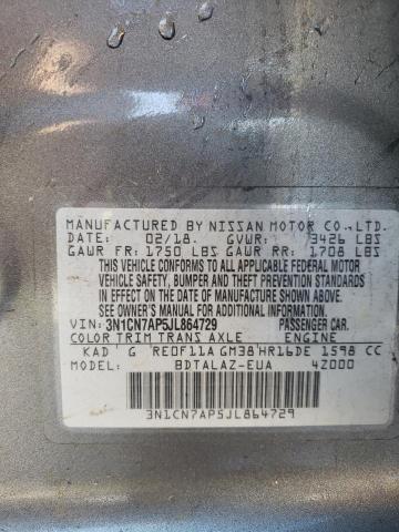 Photo 9 VIN: 3N1CN7AP5JL864729 - NISSAN VERSA 