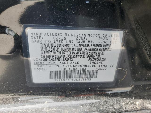 Photo 11 VIN: 3N1CN7AP5JL868893 - NISSAN VERSA S 