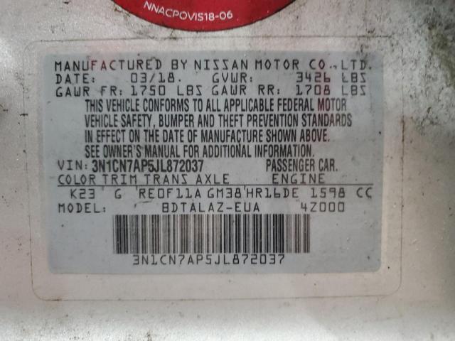 Photo 11 VIN: 3N1CN7AP5JL872037 - NISSAN VERSA S 