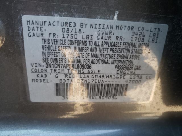 Photo 9 VIN: 3N1CN7AP5KL809036 - NISSAN VERSA S 